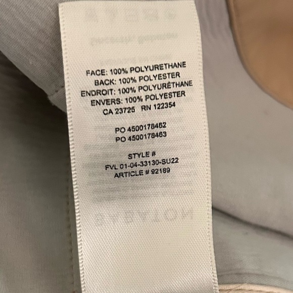 Aritzia Babaton Pelli Hip Vegan Leather Shirt Jacket in Tan Sz S - Picture 10 of 10